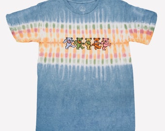 Grateful Dead Dancing Bears Natural Hues Tie Dye Shirt, Adult Unisex Short Sleeve Tee | S, M, L, Xl, 2XL, 3XL, Earth tone, Dead and Co