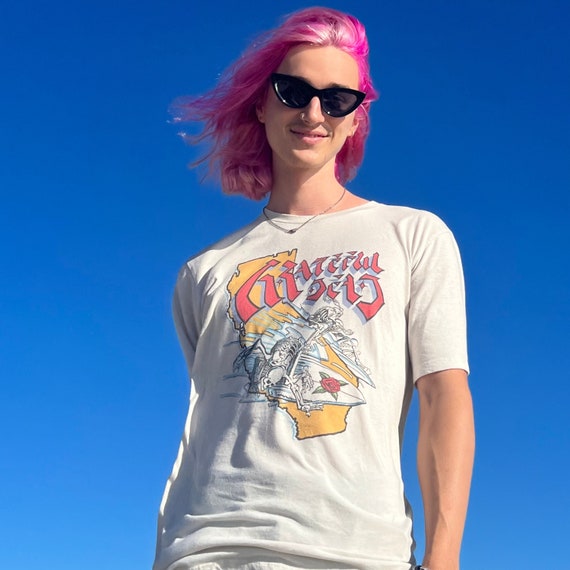 Grateful Dead California Surf Shirt, Skeleton Surfer Tee | Rick 