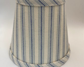 Blue stripe chandelier lampshade cottage lampshade
