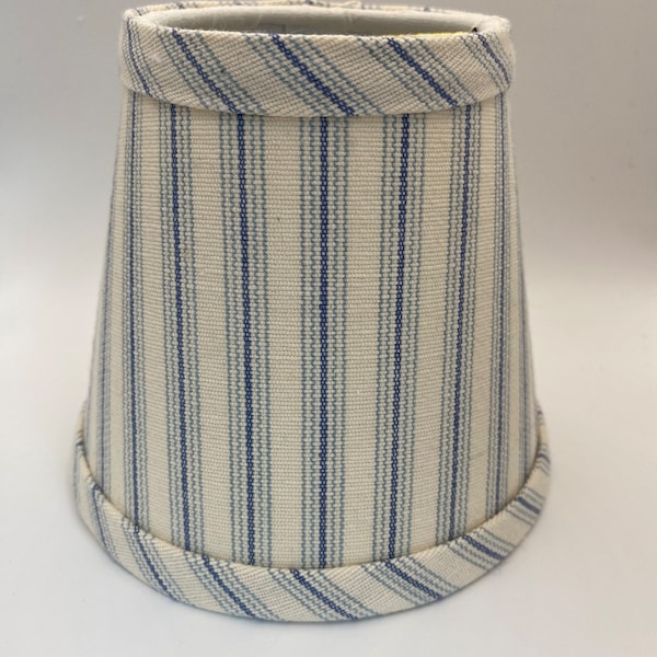 Blue stripe chandelier lampshade cottage lampshade