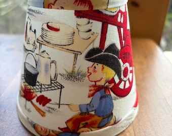 Lil Cowpoke paralume retrò clip per lampadario o applique da parete a tema cowboy