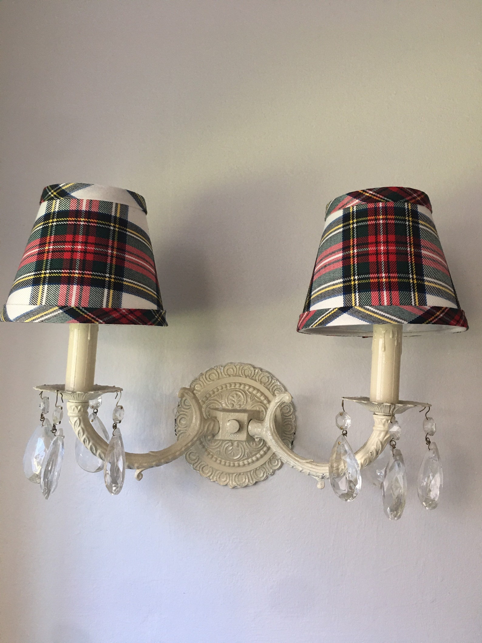 Red Tartan Lampshade Chandelier Shade Plaid Shade Tartan Etsy