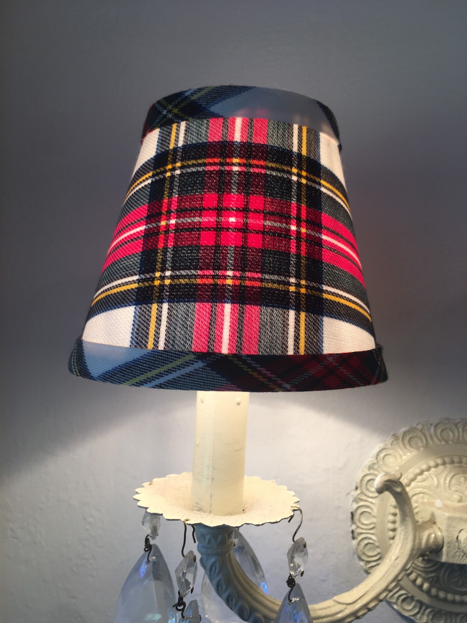 Red Tartan Lampshade Chandelier Shade Plaid Shade Tartan Etsy