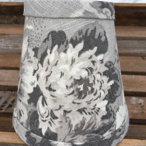 Chandelier Lampshade Waverly Ballad Bouquet platinum floral linen blend