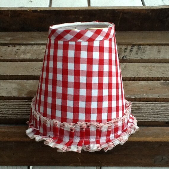Red And White Gingham Chandelier Lampshade Check Shade With 50