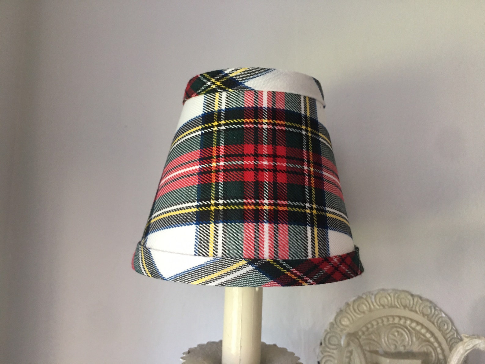 Red Tartan Lampshade Chandelier Shade Plaid Shade Tartan Etsy