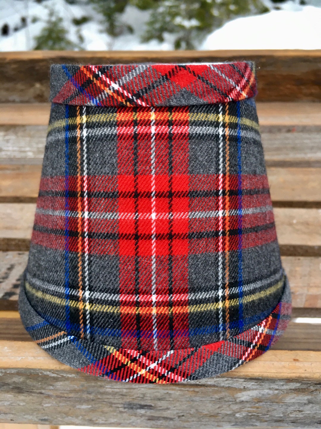 Plaid chandelier shades deals