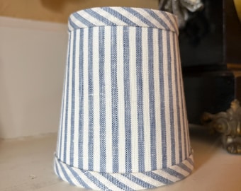 Oxford blue stripe chandelier lampshade