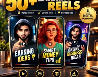 Bundel met meer dan 50 video's met tips over geld verdienen | Video's over zaken en financiën | Ideeën om online geld te verdienen | Video's voor sociale media | Digitale download