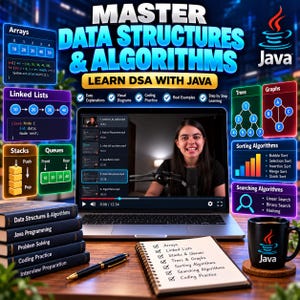 Complete Java-programmeercourse | DSA met Java-videotutorials | Voorbereiding op programmeerinterviews | Java van beginner tot gevorderd niveau | Digitale download afbeelding 9