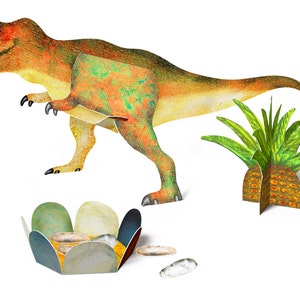 Dinosaur Craft, Paper Dinosaur, Dinosaur Toy, Dinosaur Building kit, Child Activity Gift
