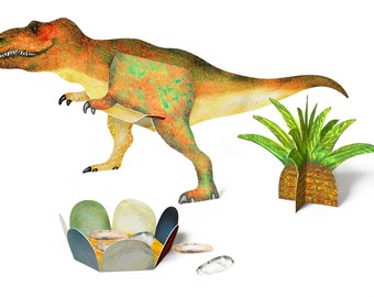 Dinosaur Craft, Paper Dinosaur, Dinosaur Toy, Dinosaur Building kit, Child Activity Gift