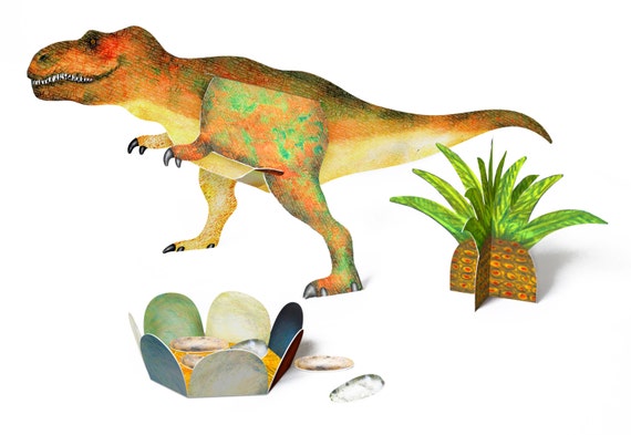 dinosaur paper toy
