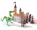 Medieval Kingdom Paper Craft Kit: Princess, Knight & Dragon product logo