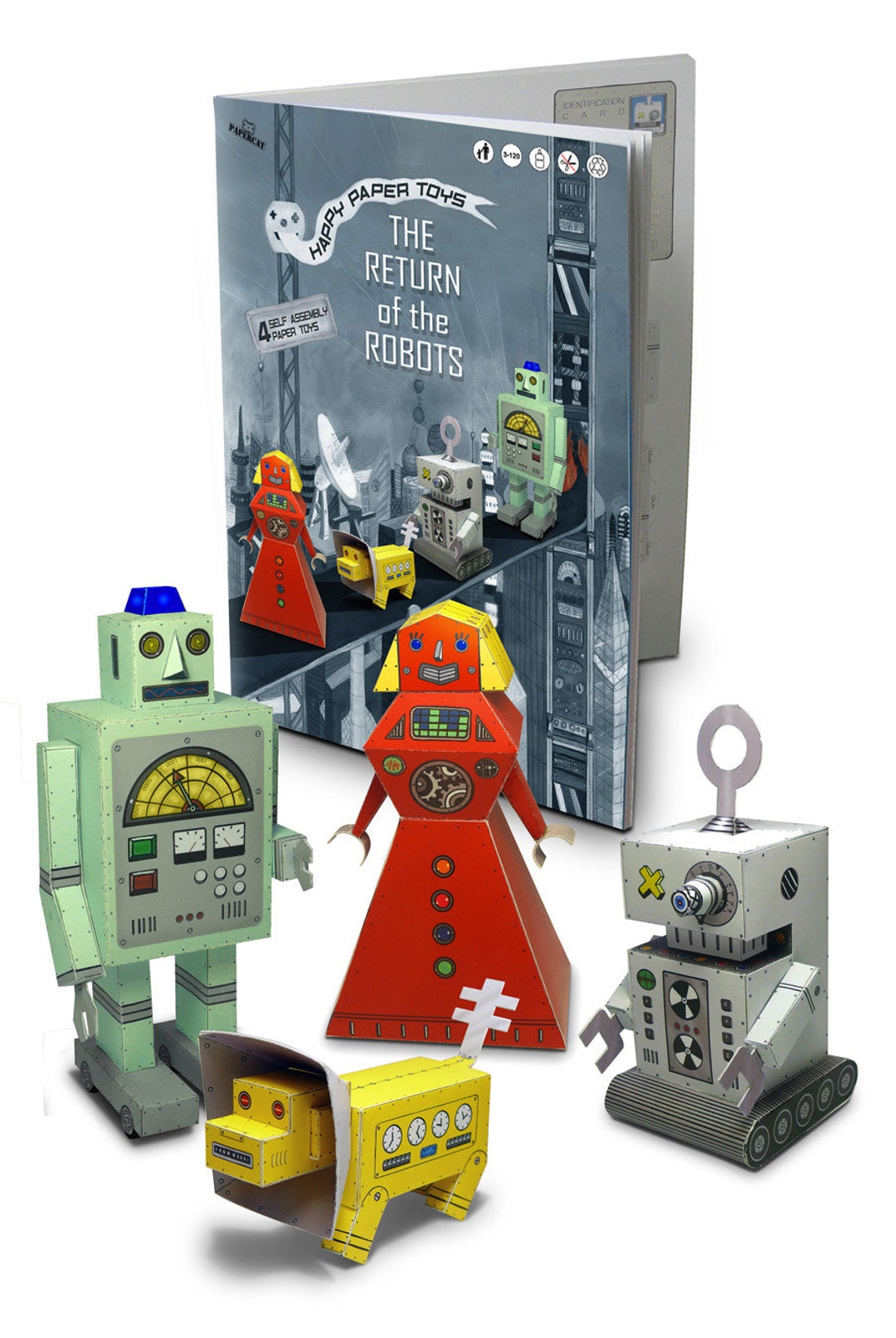 Robots Craft Kit, Paper Toys, Child Activity Book, DIY