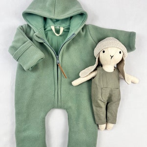 Baumwollfleece Overall in Mint Bild 1