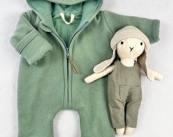 Baumwollfleece Overall in Mint