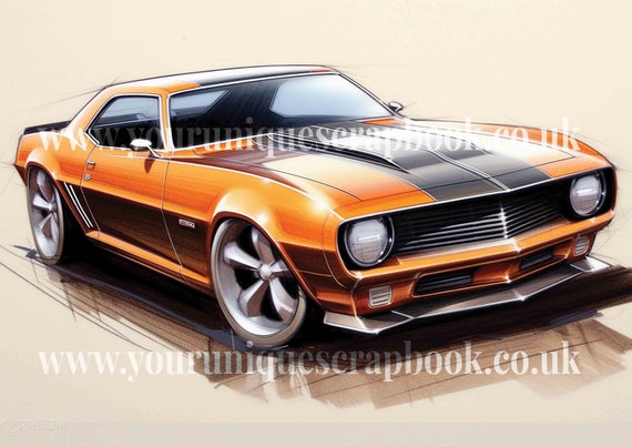 Hot Rod Car - 11 Themed Images - Clip Art Images - Digital