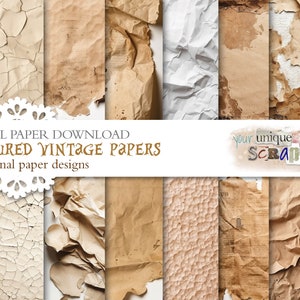 Strukturpapier - 16 digitale Papiere - Scrapbooking Journal Papier - digitaler Download - Digital Scrapbook - Printable Craft Papier