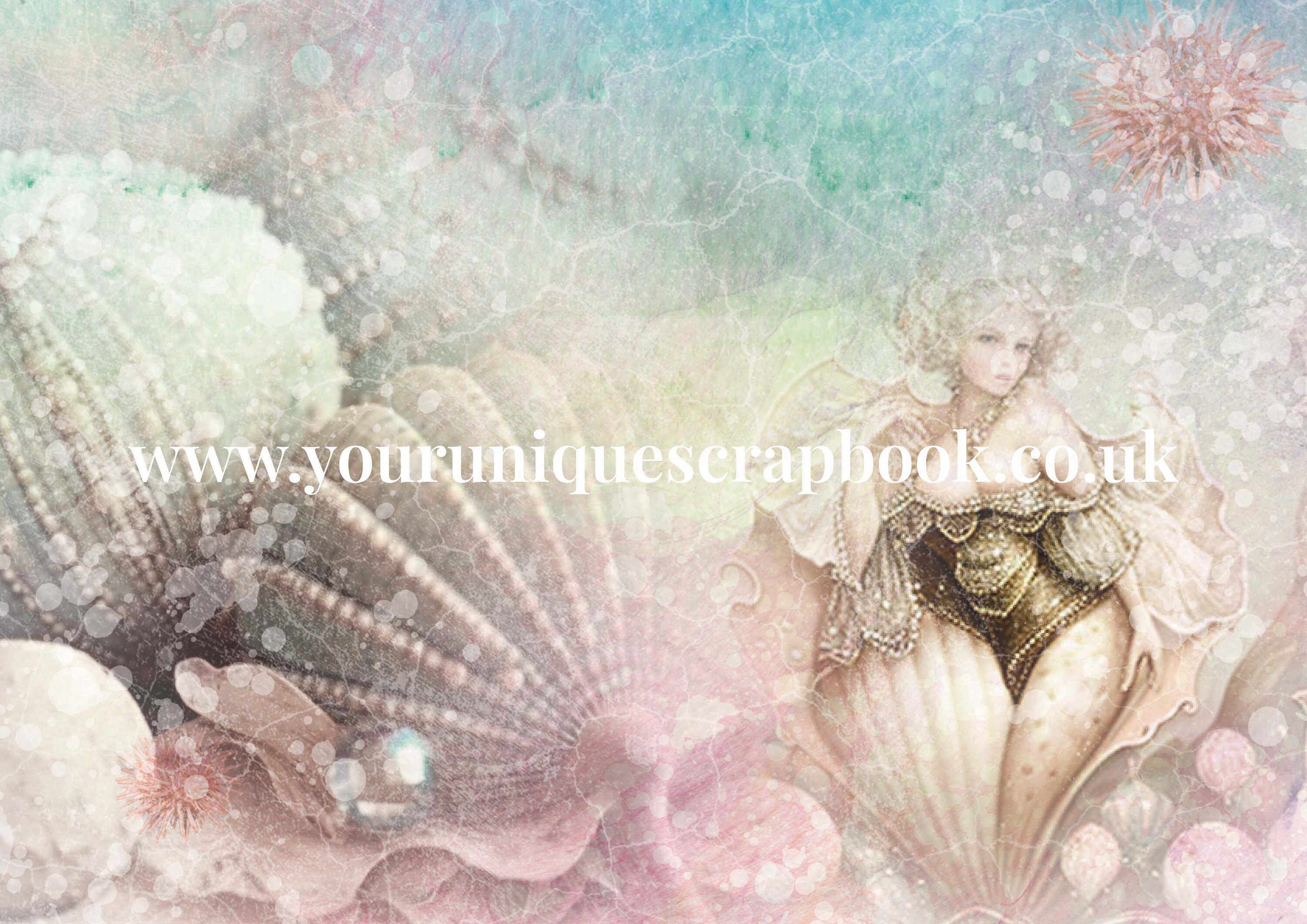 Shell Mermaid Theme Shell Mermaids 8 Themed Papers Scrapbooking Journal Paper - Etsy