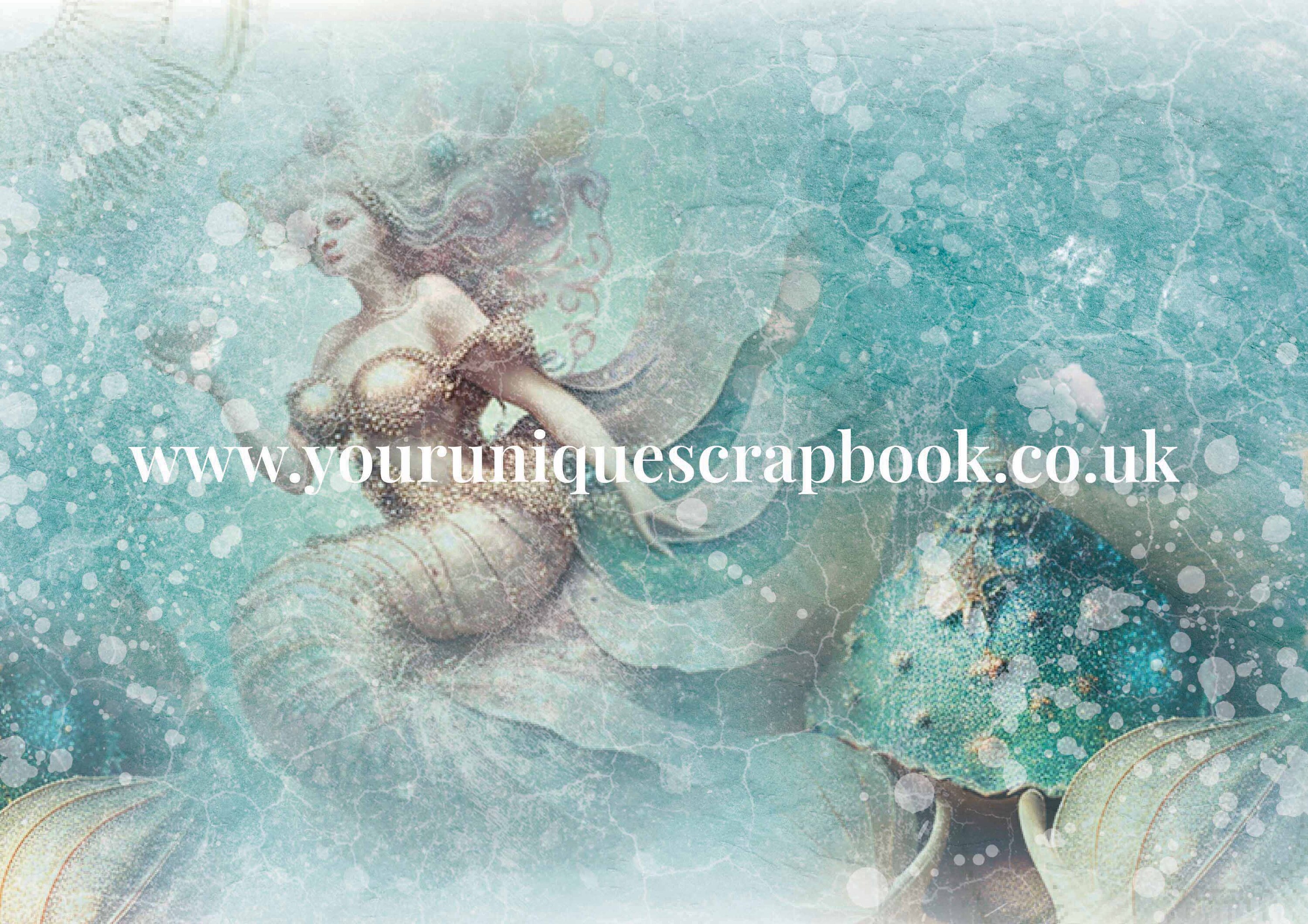 Shell Mermaid Theme Shell Mermaids 8 Themed Papers Scrapbooking Journal Paper - Etsy