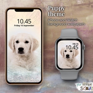 Apple Watch Face – Puppy-thema 1 Wallpaper, iWatch Wallpaper, iPhone Wallpaper - digitale download jpeg