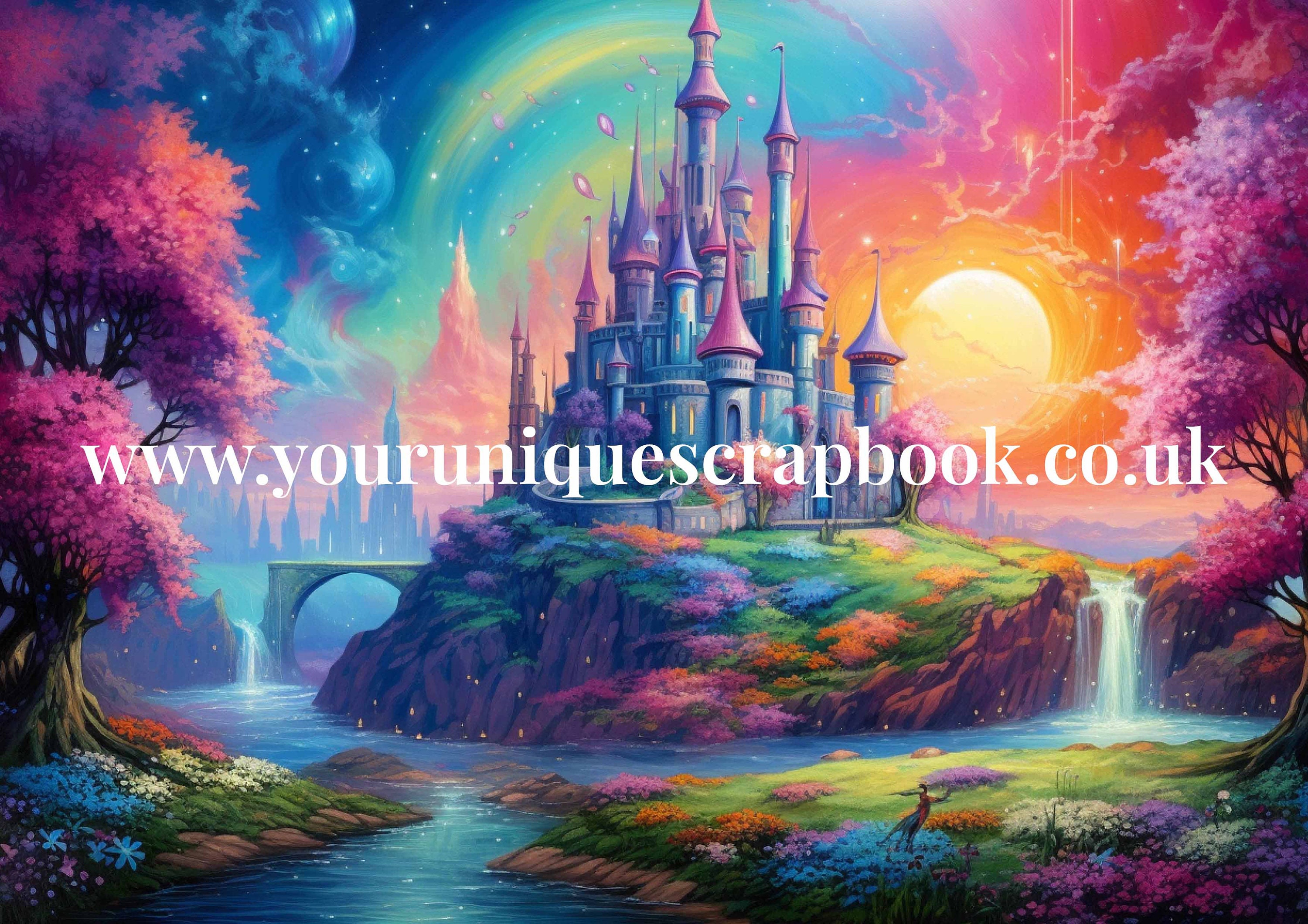 Fairy Castle Fantasy - 14 Digital Papers - Clip Art - Scrapbooking ...