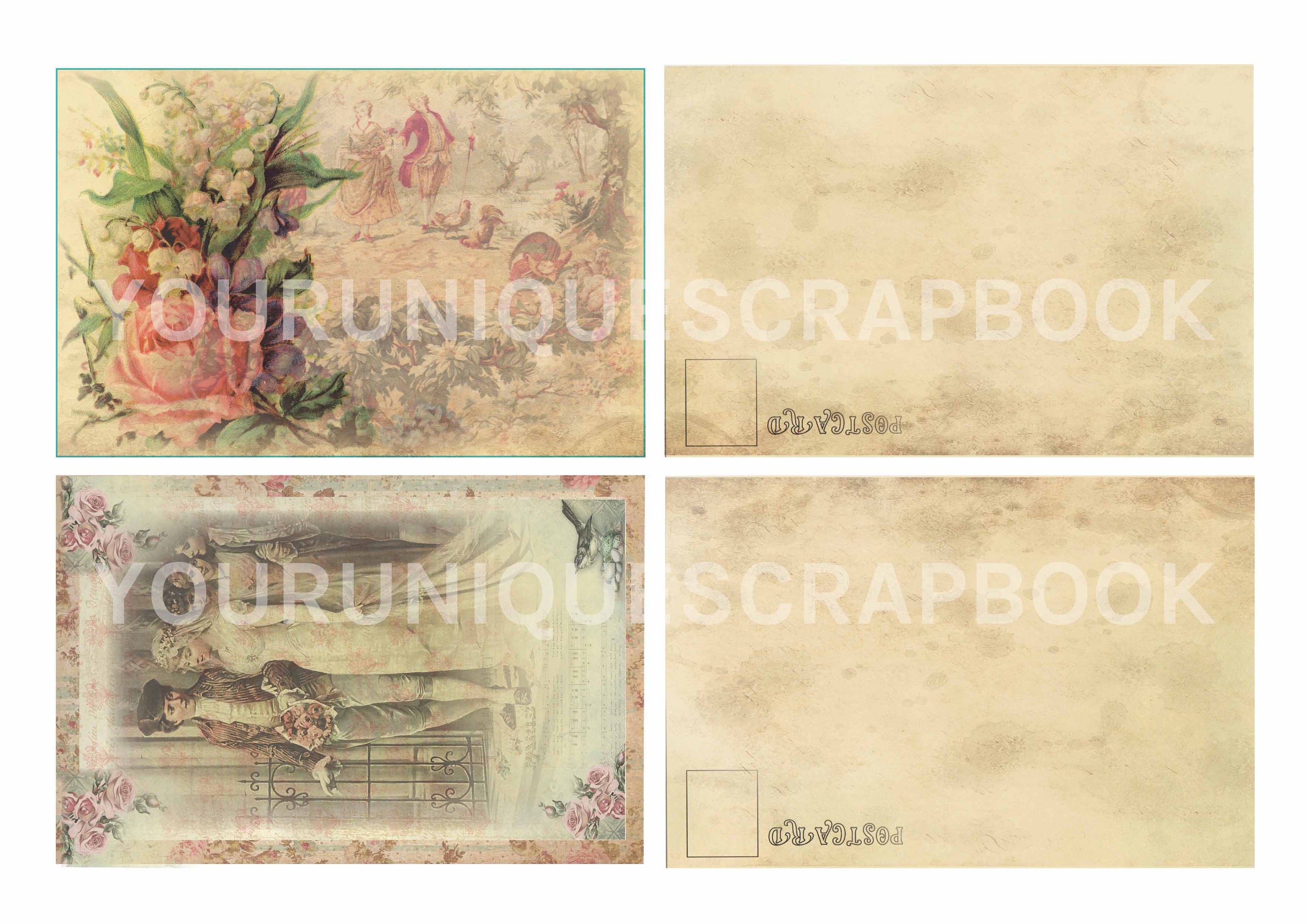 Old English Themed Scrapbooking Journal Paper Vintage Themed Digital  Download Digital Scrapbook Printable Craft Paper 