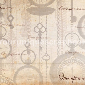 Steampunk Scrapbooking journal Paper vintage themed digital download Digital Scrapbook Printable Craft paper image 3