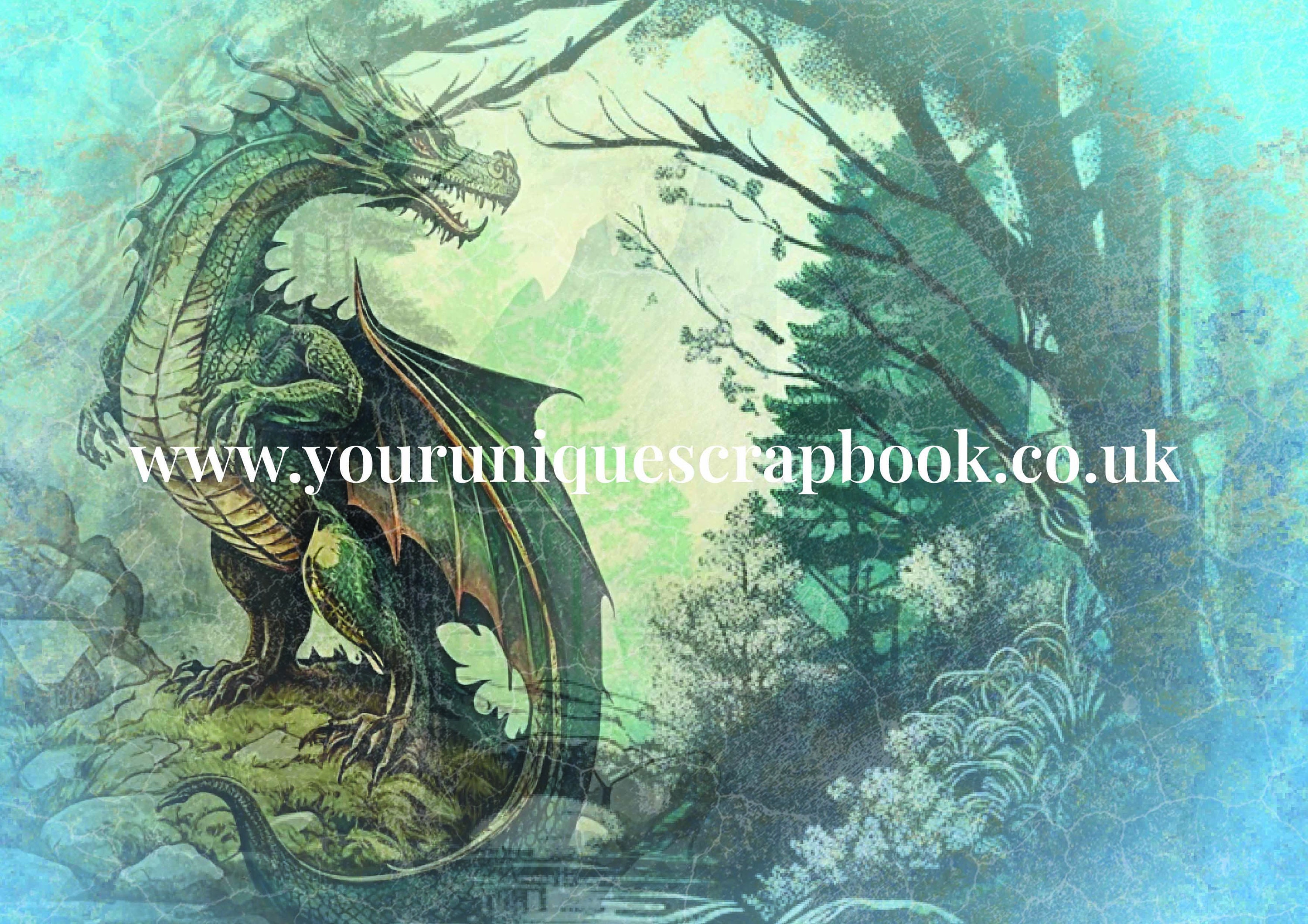 Mystical Dragons 8 Themed Papers Digital Download Scrapbooking Paper Digital Paper X Digital ...