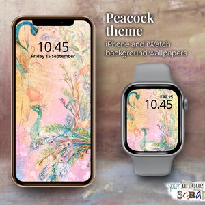 Apple Watch Face – Peacock theme Wallpaper, iWatch wallpaper, iPhone Wallpaper-digital download jpeg