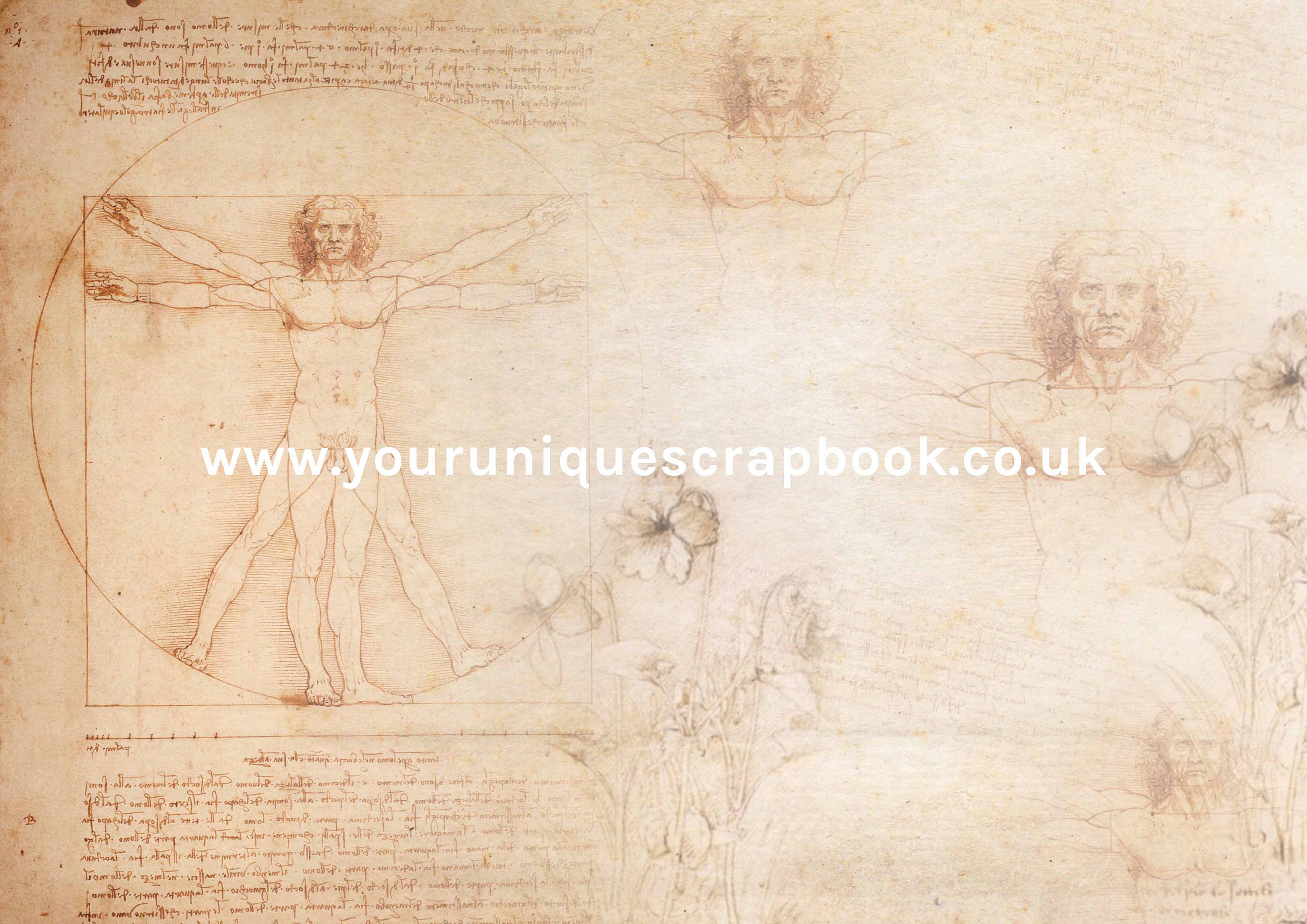 Leonardo Da Vinci 10 Papers Scrapbooking Journal Paper -  UK in 2023