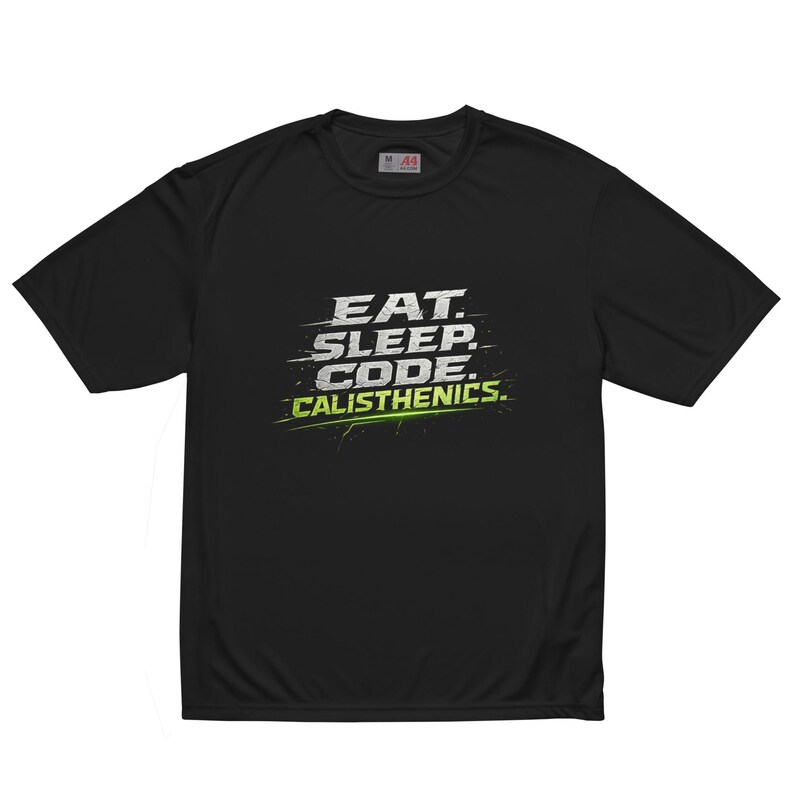The Dev Loop Eat Sleep Code Calisthenics Tee, Programmer Performance Workout Shirt, Moisture Wicking