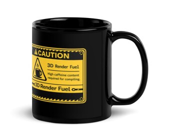 3D-Rendering-Becher, Kaffeetasse für CGI-Animatoren, Geschenk für Spieleentwickler