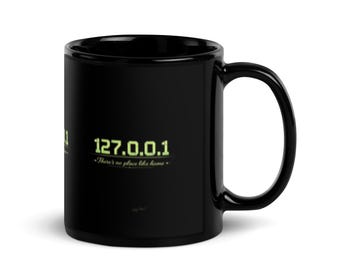 Programmierer-Tasse, Kaffeetasse mit Localhost 127.0.0.1, Geschenk für IT-Netzwerkadministratoren