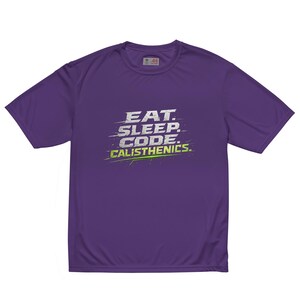 The Dev Loop Eat Sleep Code Calisthenics Tee, Programmer Performance Workout Shirt, Moisture Wicking
