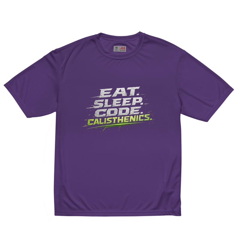 The Dev Loop Eat Sleep Code Calisthenics Tee, Programmer Performance Workout Shirt, Moisture Wicking