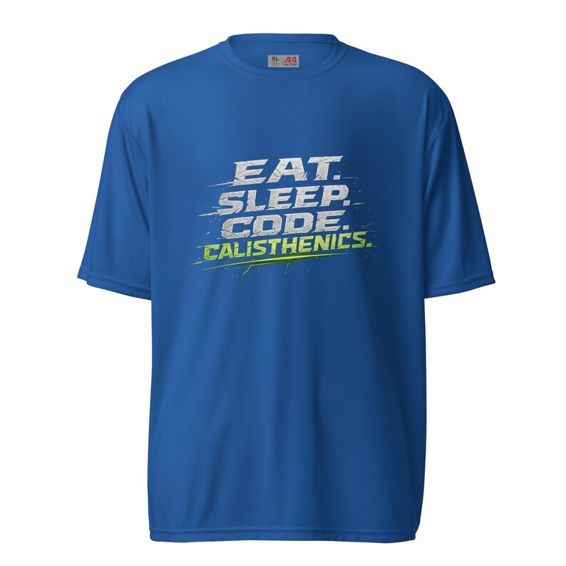 The Dev Loop Eat Sleep Code Calisthenics Tee, Programmer Performance Workout Shirt, Moisture Wicking