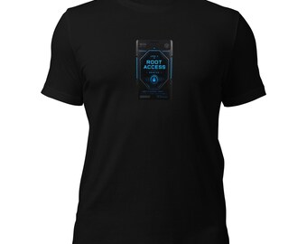 Root Access Required Exclusive Tee, Cybersecurity Hacker Techwear T-Shirt, Linux Sysadmin Graphic Tee