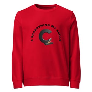 C# Developer Biologisch katoenen sweatshirt, crewneck voor software engineers, Unity game developer techwear