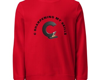 C# Developer Organic Cotton Sweatshirt, Software Engineer Crewneck, Unity Game Dev Techwear