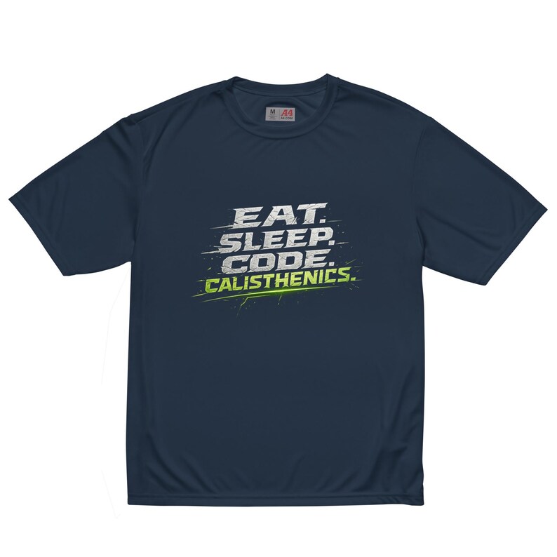 The Dev Loop Eat Sleep Code Calisthenics Tee, Programmer Performance Workout Shirt, Moisture Wicking