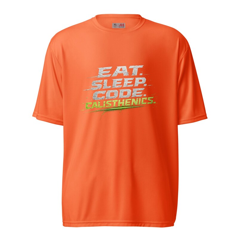 The Dev Loop Eat Sleep Code Calisthenics Tee, Programmer Performance Workout Shirt, Moisture Wicking