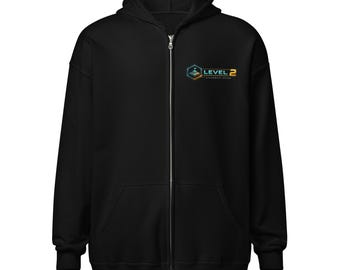 Tier 2 Developer Zip-Up Hoodie, Indie Game Dev Techwear Sweatshirt