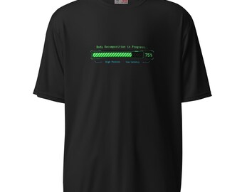 Low Latency High Protein Athletic Recomp Tee, Programmer Performance Workout Shirt, Tech Activewear