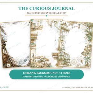 Digital Paper & Blank Backgrounds PDF — 13 Designs | The Curious Journal image 9
