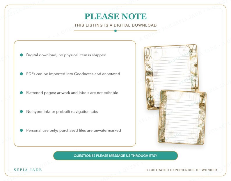 Digitala dagbokssidor för Goodnotes — 52 designer | Echoes & Expeditions Gallery bild 8