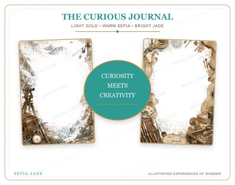 Digital Paper & Blank Backgrounds PDF — 13 Designs | The Curious Journal image 7