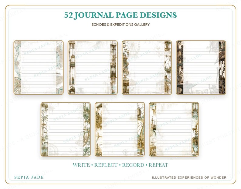 Digitala dagbokssidor för Goodnotes — 52 designer | Echoes & Expeditions Gallery bild 4