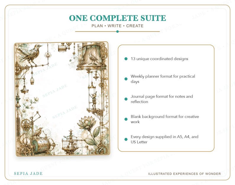 Digital planerare för Goodnotes, Journal & Background Suite — 13 designer | Uppfinnarens verkstad bild 5
